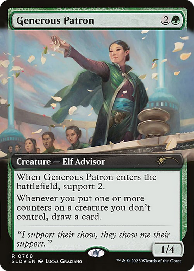 Generous Patron (SLD-768) [Secret Lair] Drop (Extended Art) Foil MTG Single Wizards of the Coast