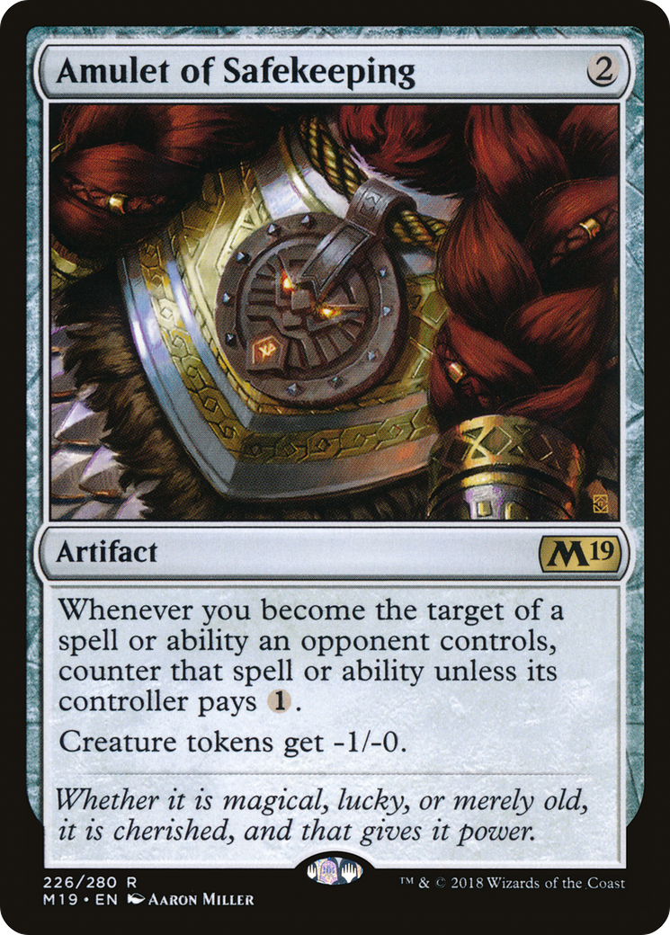 Amulet of Safekeeping (M19-226) [Core Set 2019] Foil MTG Single Wizards of the Coast