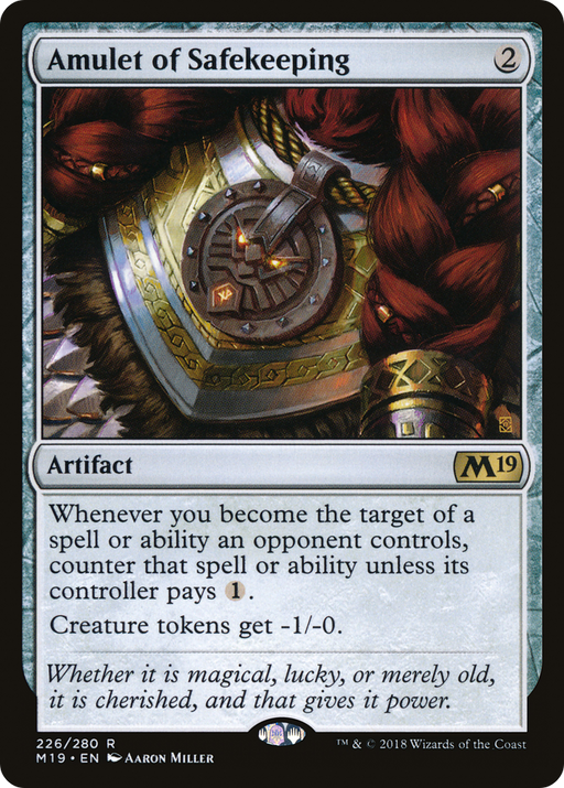 Amulet of Safekeeping (M19-226) [Core Set 2019] Foil MTG Single Wizards of the Coast