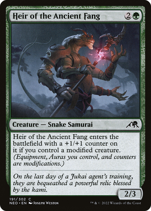 Heir of the Ancient Fang (NEO-191) [Kamigawa: Neon Dynasty] MTG Single Wizards of the Coast