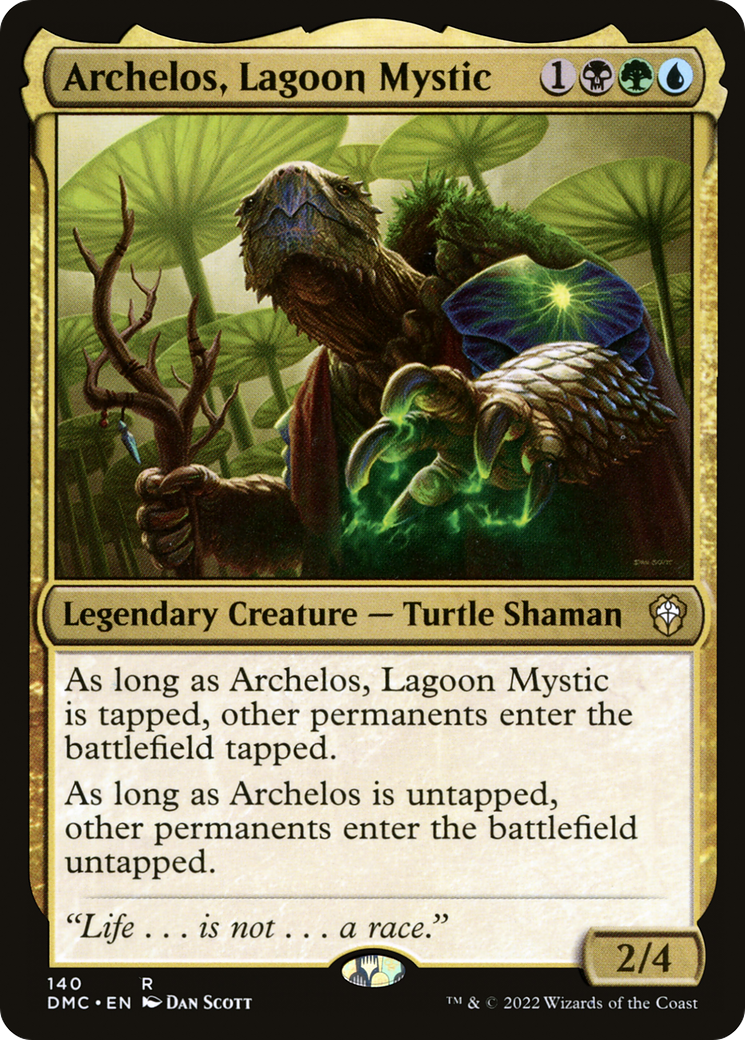 Archelos, Lagoon Mystic (DMC-140) [Dominaria United Commander] MTG Single Wizards of the Coast