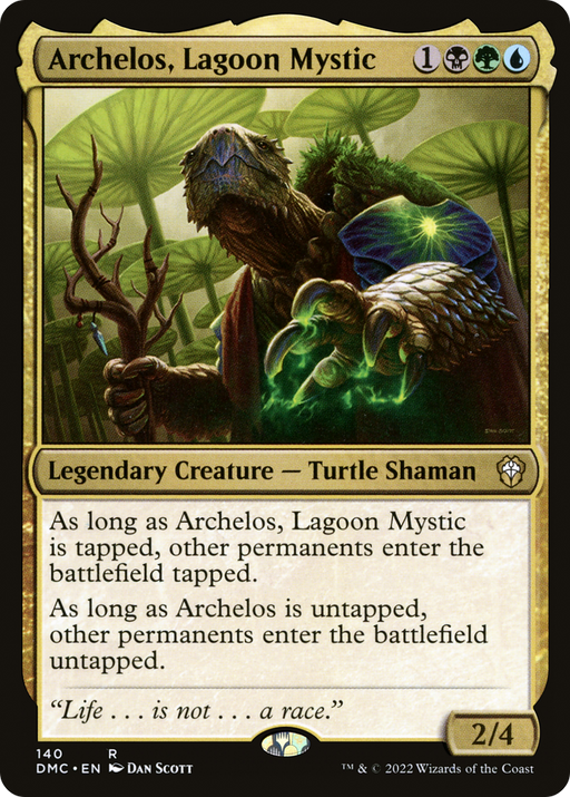 Archelos, Lagoon Mystic (DMC-140) [Dominaria United Commander] MTG Single Wizards of the Coast