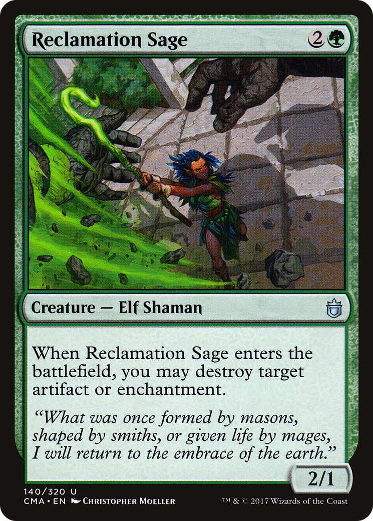 Reclamation Sage (CMA-140) [Commander Anthology] MTG Single Wizards of the Coast