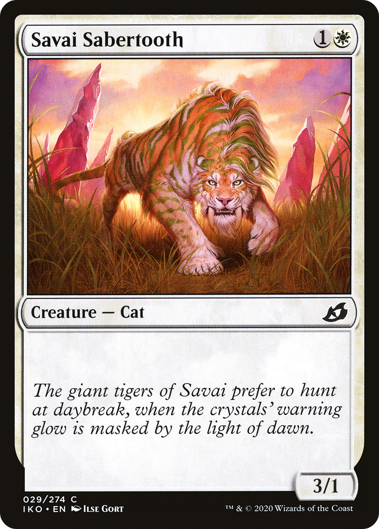 Savai Sabertooth (IKO-029) [Ikoria: Lair of Behemoths] MTG Single Wizards of the Coast