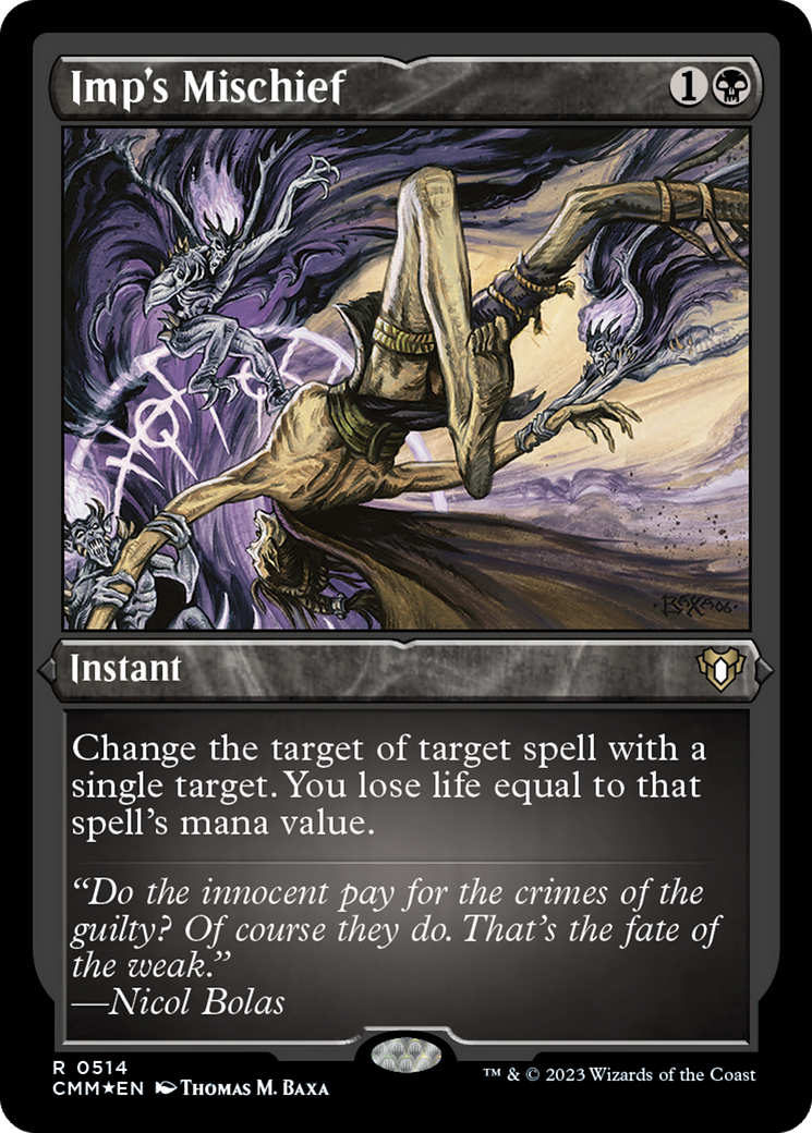 Imp's Mischief (CMM-514) [Commander Masters] Etched Foil MTG Single Wizards of the Coast