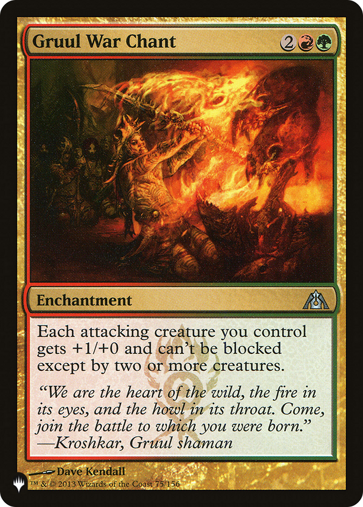 Gruul War Chant (LIST-DGM-75) [Mystery Booster] The List MTG Single Wizards of the Coast