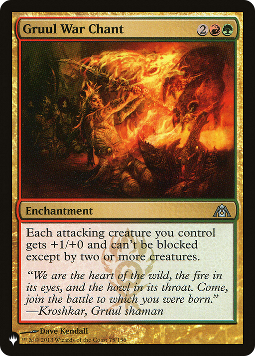 Gruul War Chant (LIST-DGM-75) [Mystery Booster] The List MTG Single Wizards of the Coast