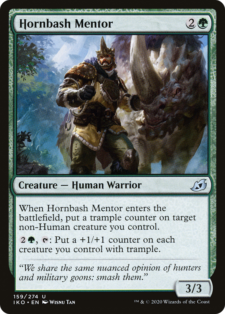 Hornbash Mentor (IKO-159) [Ikoria: Lair of Behemoths] MTG Single Wizards of the Coast