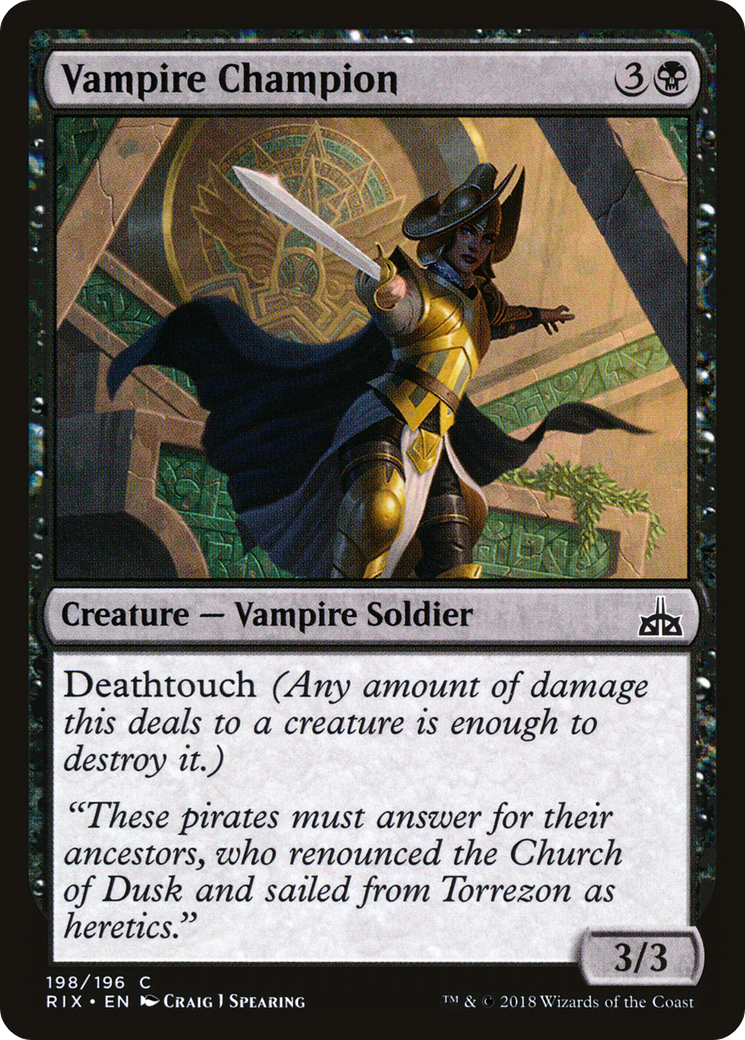 Vampire Champion (RIX-198) [Rivals of Ixalan] MTG Single Wizards of the Coast