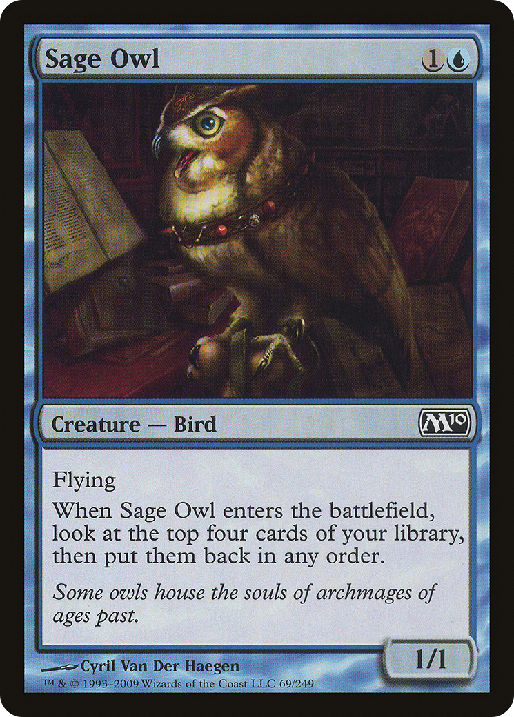 Sage Owl (M10-069) [Magic 2010] Foil MTG Single Wizards of the Coast