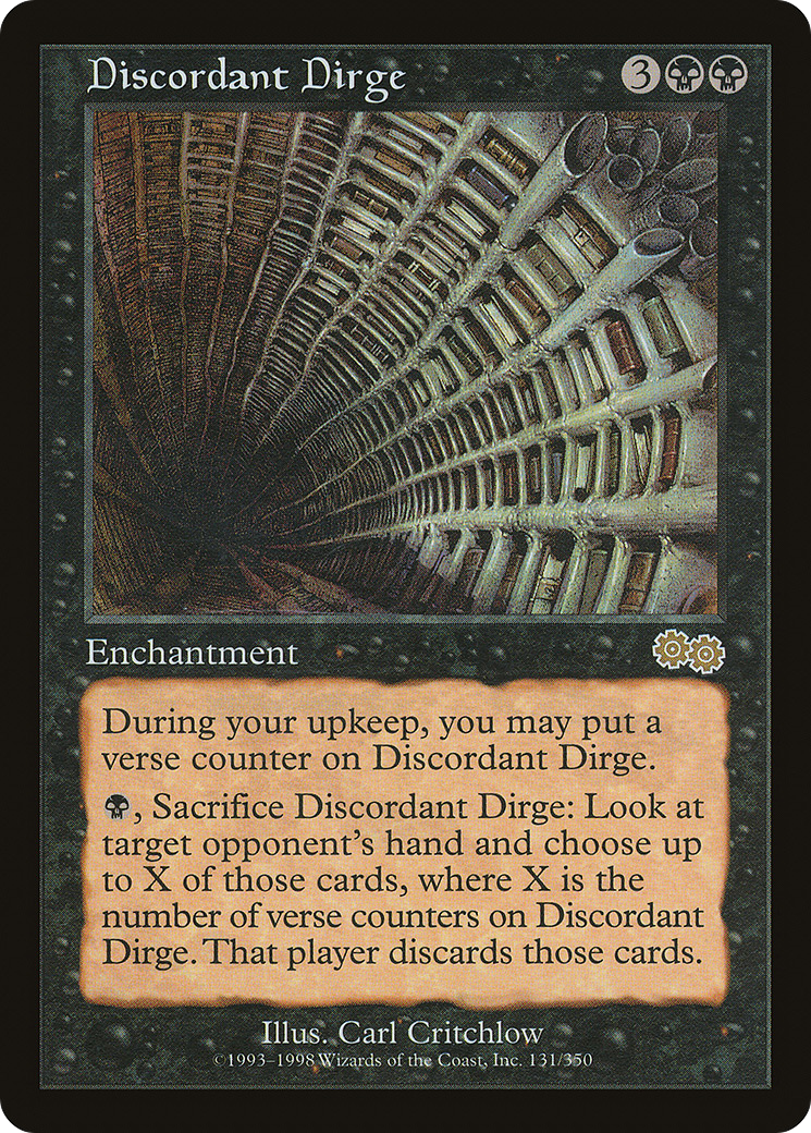Discordant Dirge (USG-131) [Urza's Saga] MTG Single Wizards of the Coast