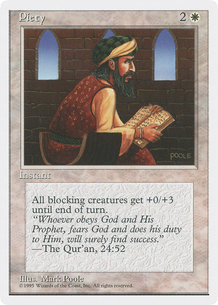 Piety (4ED-041) [Fourth Edition] MTG Single Wizards of the Coast