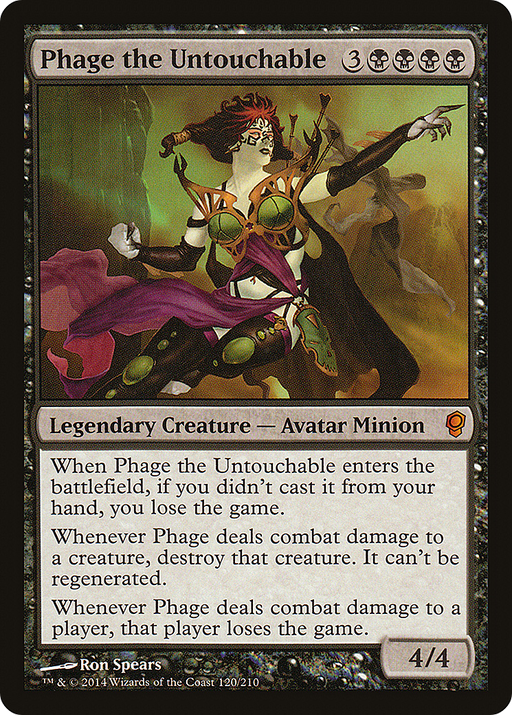Phage the Untouchable (CNS-120) [Conspiracy] Foil MTG Single Wizards of the Coast