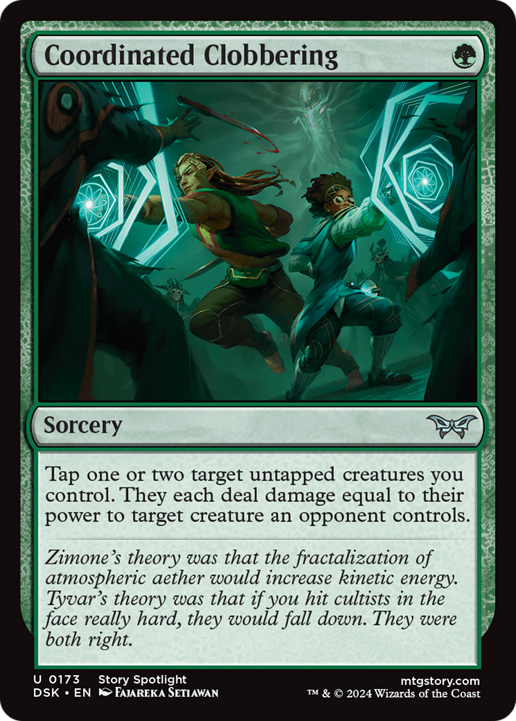 Coordinated Clobbering (DSK-173) [Duskmourn: House of Horror] MTG Single Wizards of the Coast