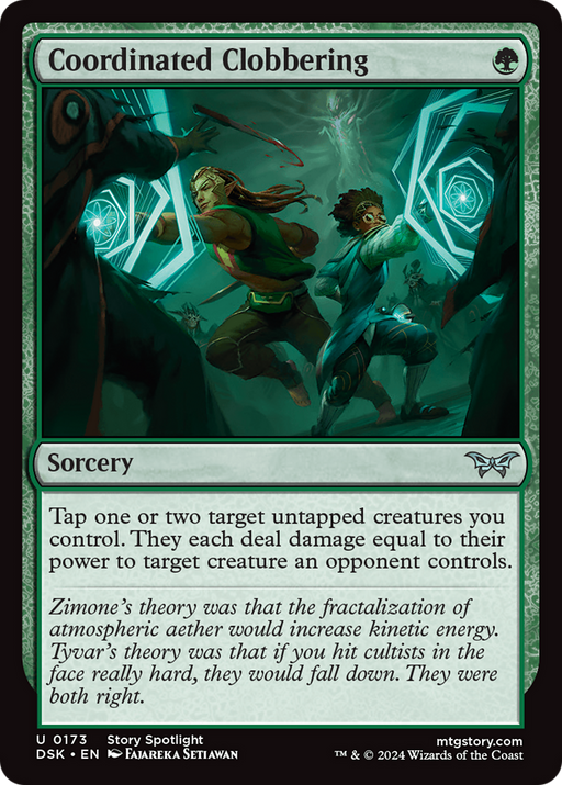 Coordinated Clobbering (DSK-173) [Duskmourn: House of Horror] MTG Single Wizards of the Coast