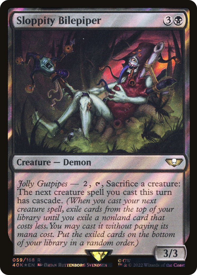 Sloppity Bilepiper (40K-59★) [Warhammer 40,000 Commander] Foil MTG Single Wizards of the Coast