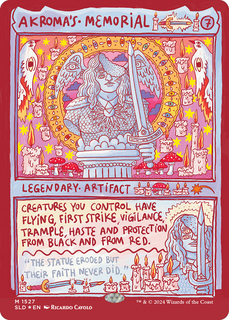 Akroma's Memorial (Rainbow Foil) (SLD-1527) [Secret Lair] Drop Foil MTG Single Wizards of the Coast
