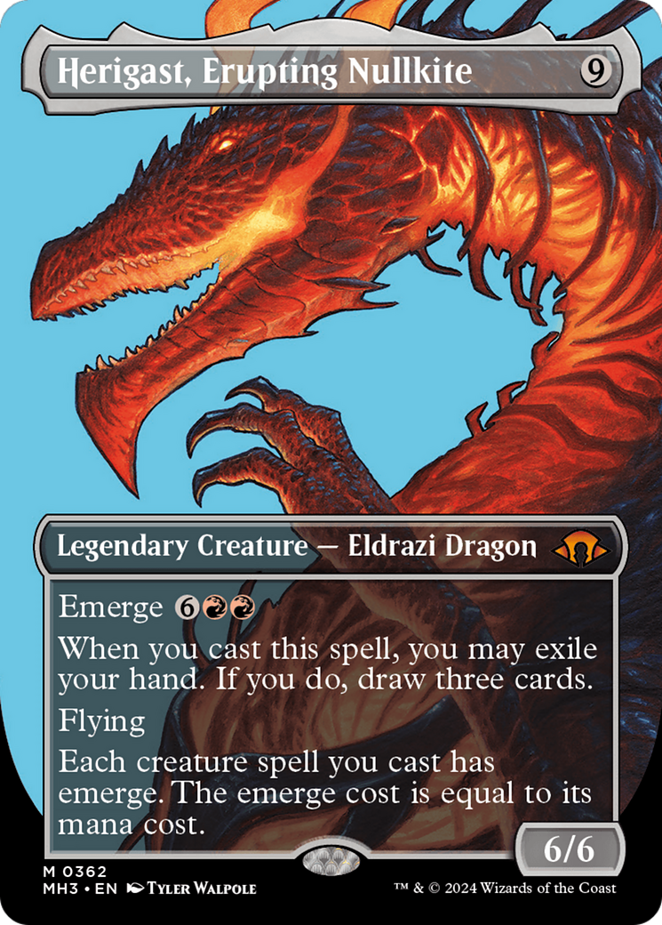 Herigast, Erupting Nullkite (MH3-362) [Modern Horizons 3] (Borderless) Foil MTG Single Modern Horizons 3