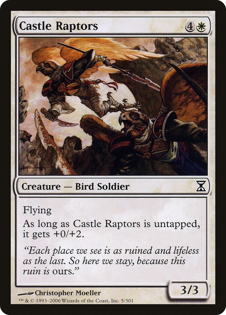 Castle Raptors (TSP-005) [Time Spiral] Foil MTG Single Wizards of the Coast