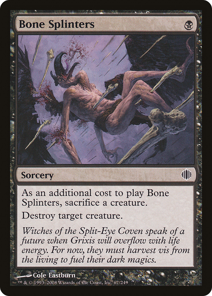 Bone Splinters (ALA-067) [Shards of Alara] Foil MTG Single Wizards of the Coast