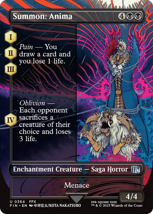 Summon: Anima (FIN-364) [FINAL FANTASY] (Borderless) Foil MTG Single Wizards of the Coast