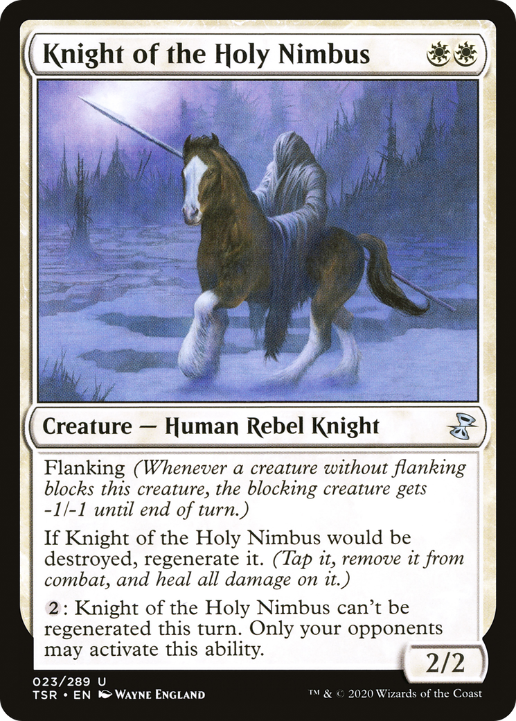 Knight of the Holy Nimbus (TSR-023) [Time Spiral Remastered] Foil MTG Single Wizards of the Coast