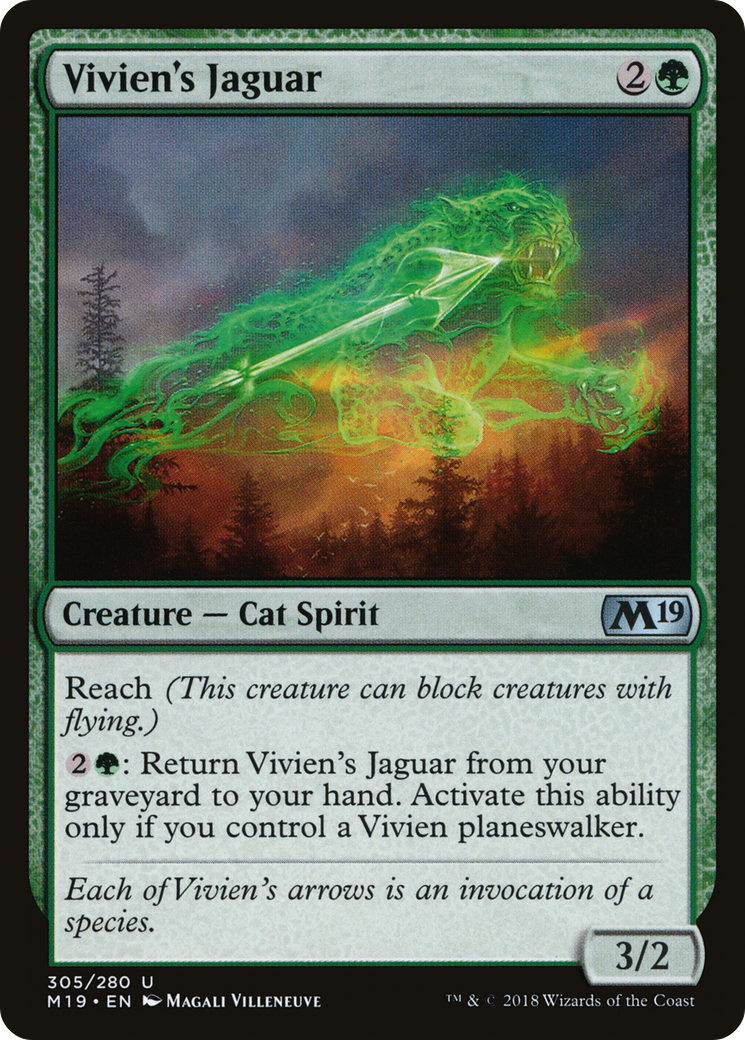 Vivien's Jaguar (M19-305) [Core Set 2019] MTG Single Wizards of the Coast