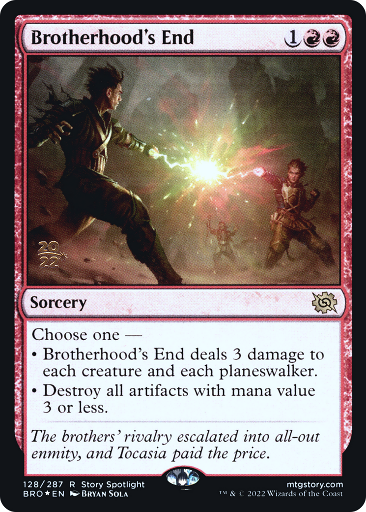 Brotherhood's End (PRE-128) [The Brothers' War Promos] Foil MTG Single Wizards of the Coast