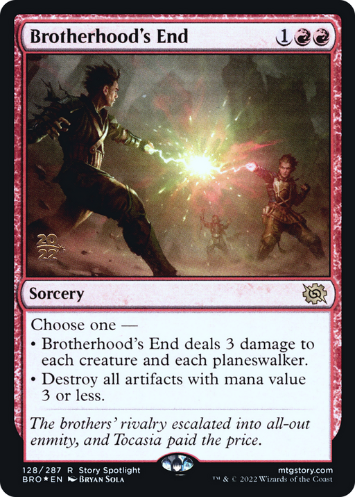 Brotherhood's End (PRE-128) [The Brothers' War Promos] Foil MTG Single Wizards of the Coast