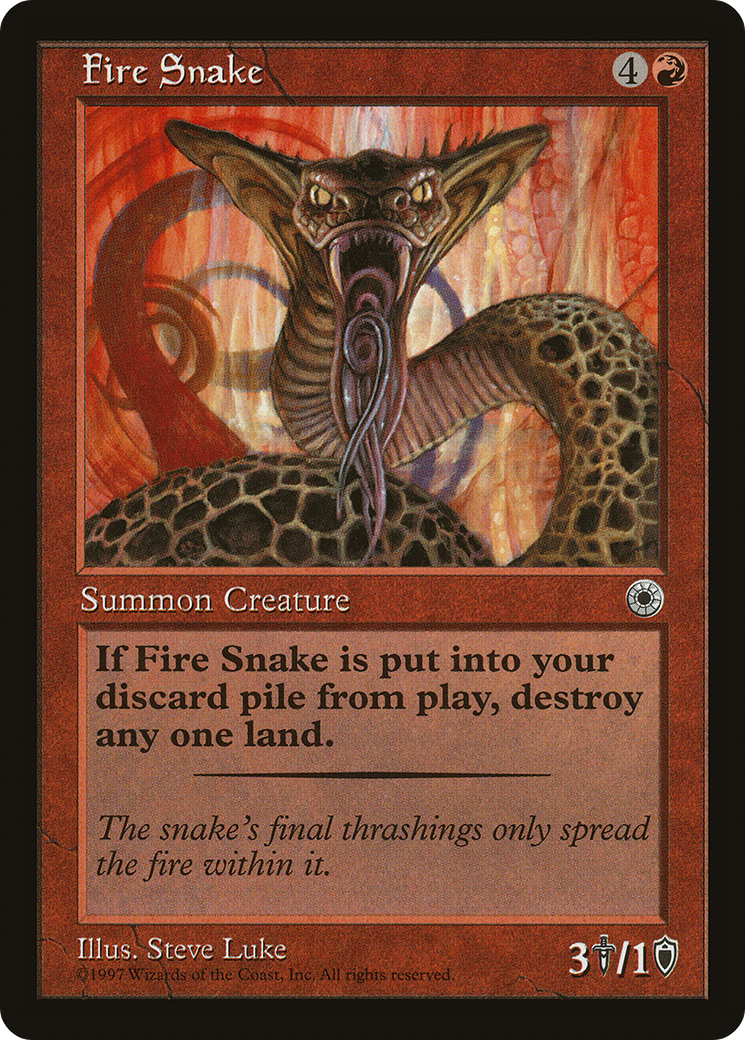 Fire Snake (POR-) [Misc] Portal MTG Single Wizards of the Coast