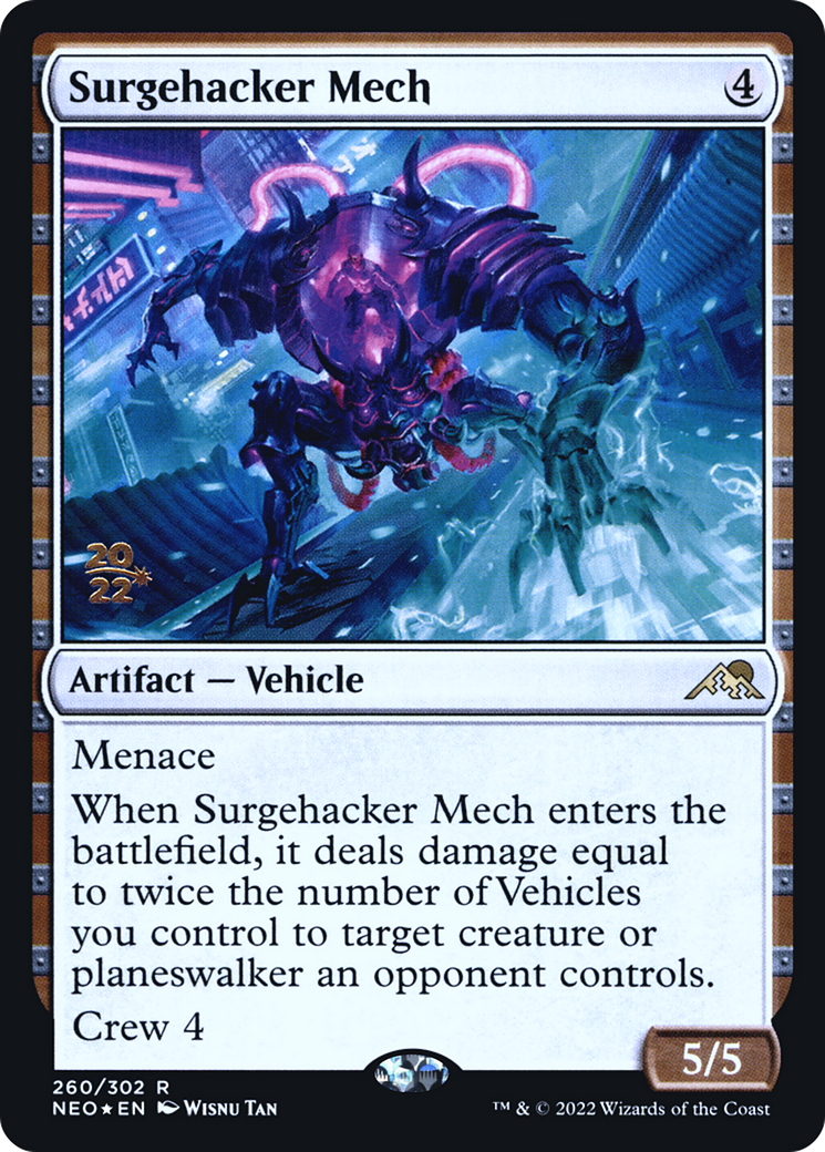 Surgehacker Mech (PRE-260S) [Kamigawa: Neon Dynasty Promos] Foil MTG Single Wizards of the Coast