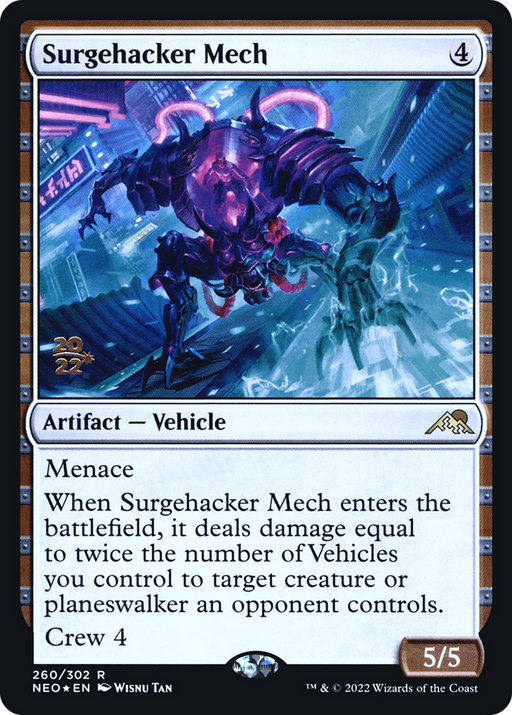 Surgehacker Mech (PRE-260S) [Kamigawa: Neon Dynasty Promos] Foil MTG Single Wizards of the Coast