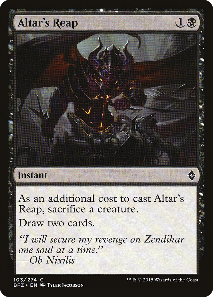 Altar's Reap (BFZ-103) [Battle for Zendikar] MTG Single Wizards of the Coast