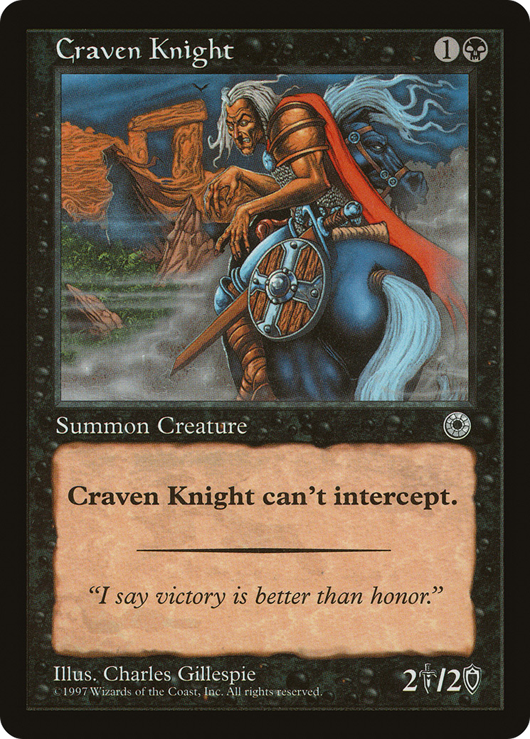 Craven Knight (POR-) [Misc] Portal MTG Single Wizards of the Coast