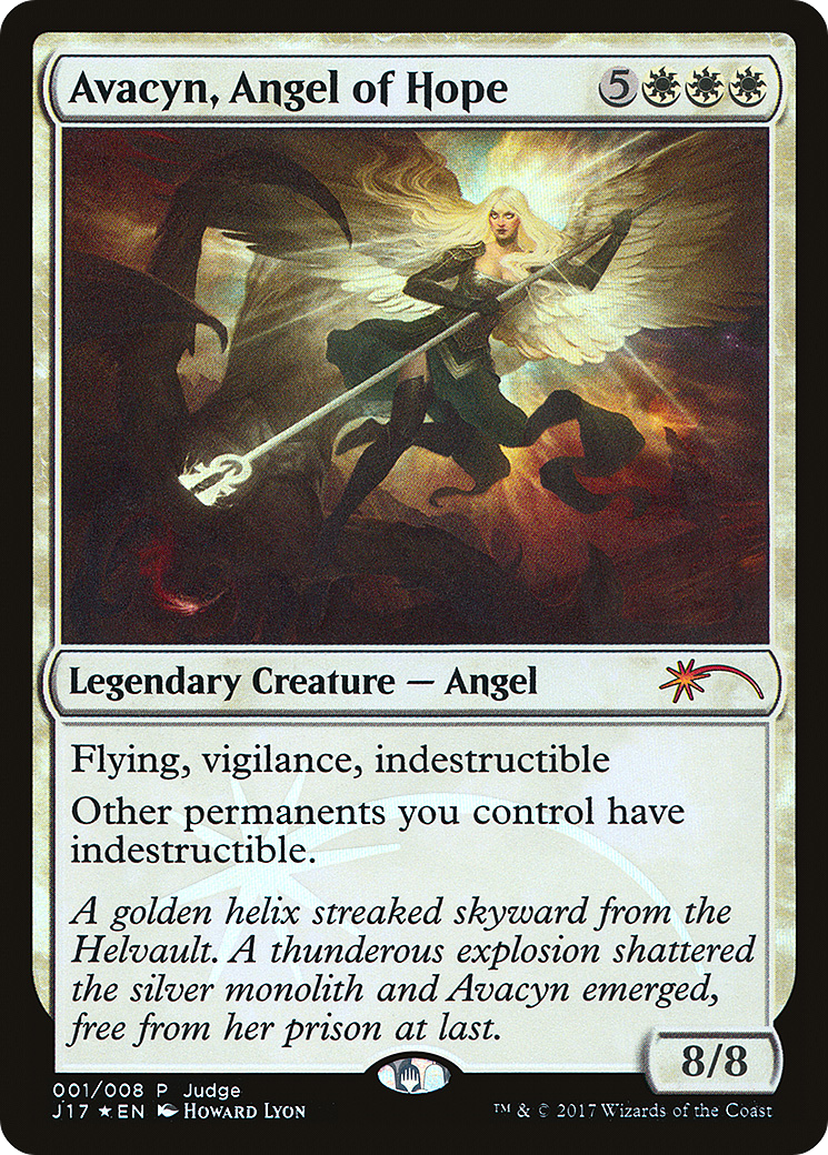 Avacyn, Angel of Hope (JDG-001) [Misc] Judge Gift Cards 2017 Foil MTG Single Wizards of the Coast