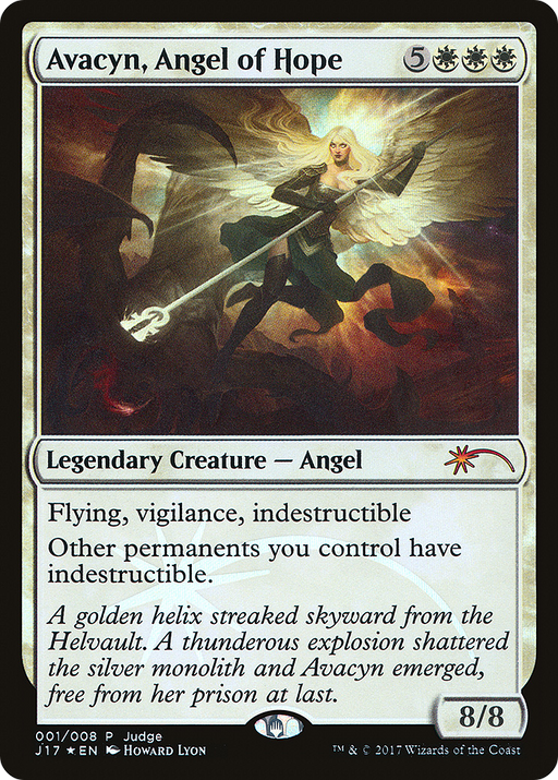 Avacyn, Angel of Hope (JDG-001) [Misc] Judge Gift Cards 2017 Foil MTG Single Wizards of the Coast