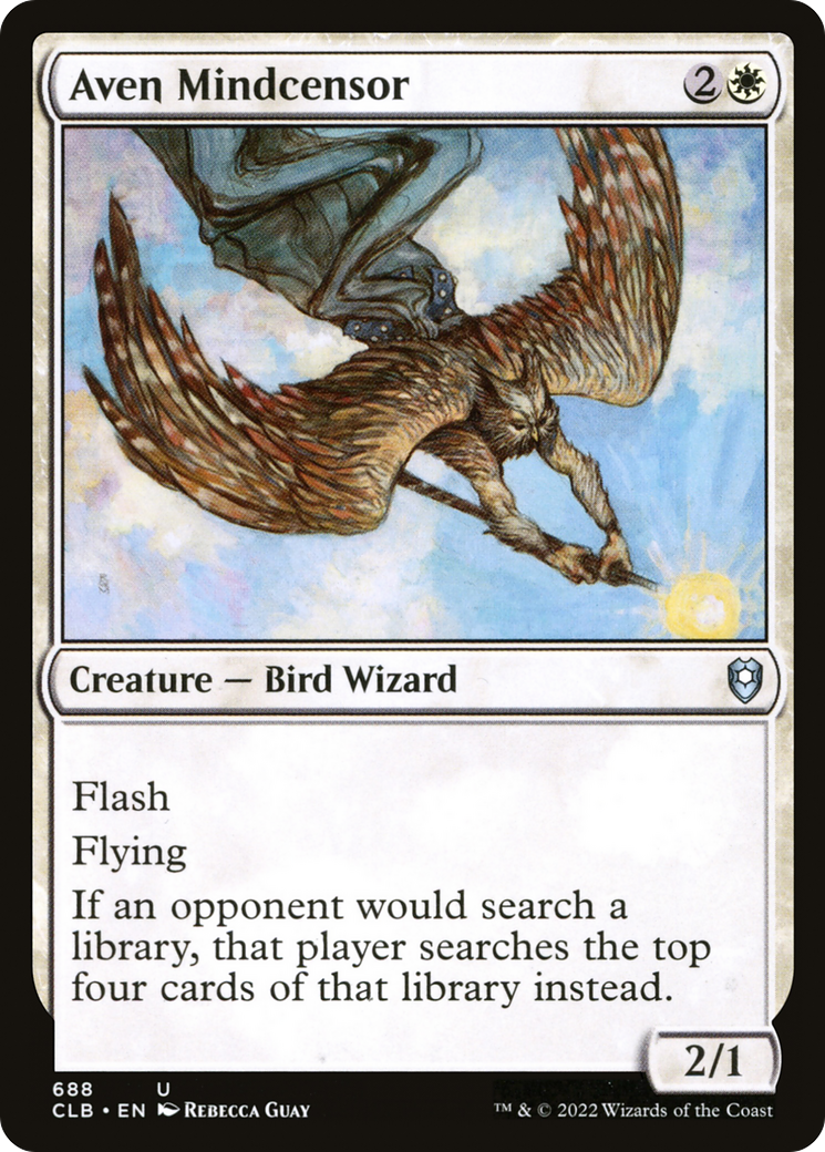 Aven Mindcensor (CLB-688) [Commander Legends: Battle for Baldur's Gate] MTG Single Wizards of the Coast
