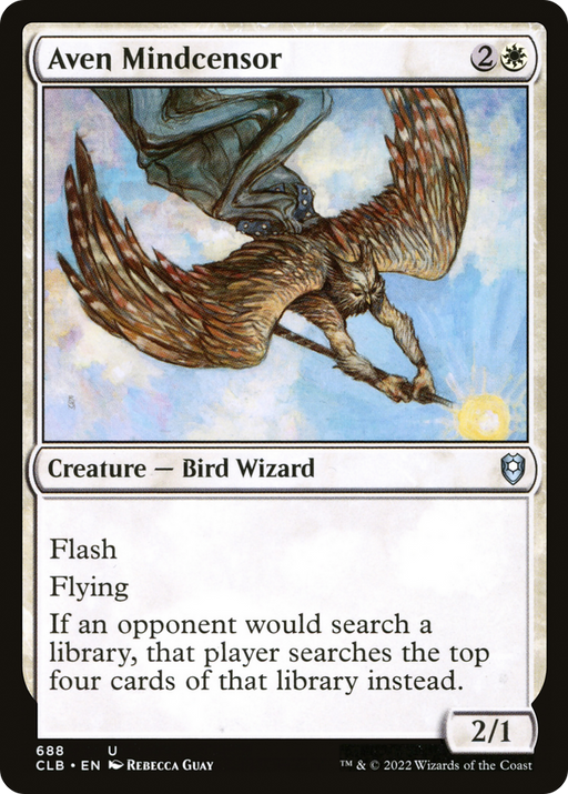 Aven Mindcensor (CLB-688) [Commander Legends: Battle for Baldur's Gate] MTG Single Wizards of the Coast