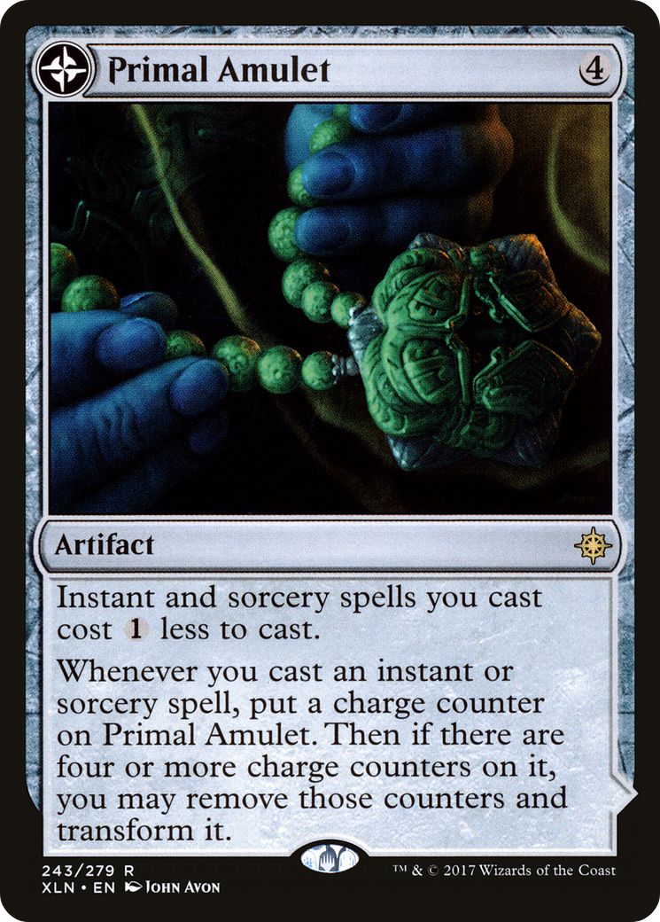 Primal Amulet // Primal Wellspring [Ixalan] MTG Single Magic: The Gathering
