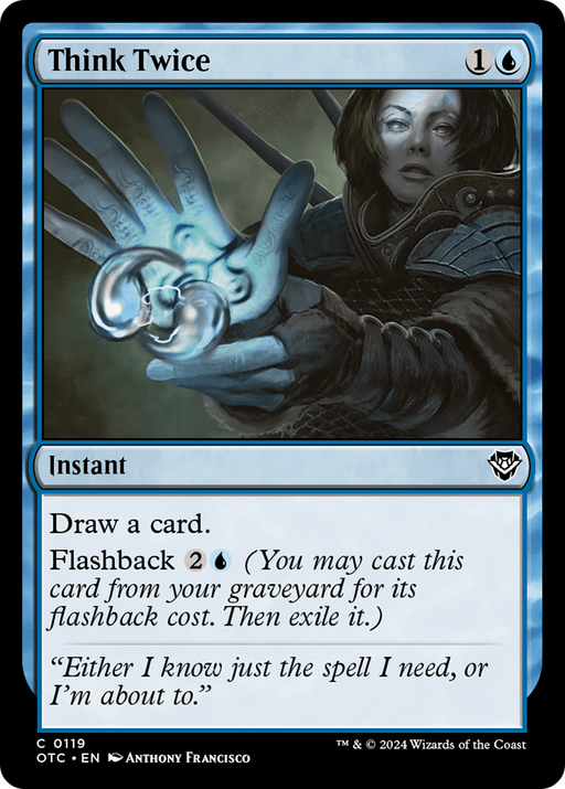 Think Twice (OTC-119) [Outlaws of Thunder Junction Commander] MTG Single Wizards of the Coast