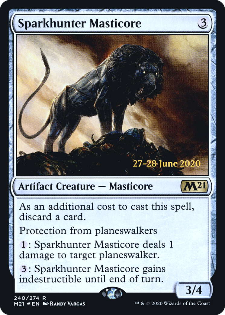 Sparkhunter Masticore (PRE-240S) [Core Set 2021 Promos] Foil MTG Single Wizards of the Coast