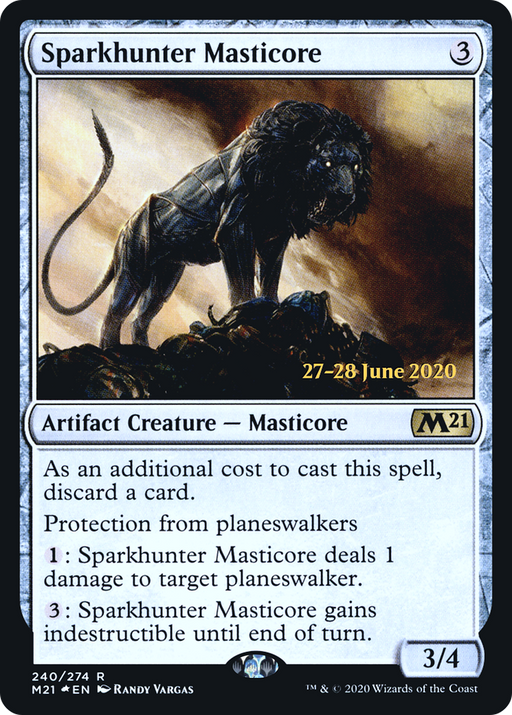 Sparkhunter Masticore (PRE-240S) [Core Set 2021 Promos] Foil MTG Single Wizards of the Coast