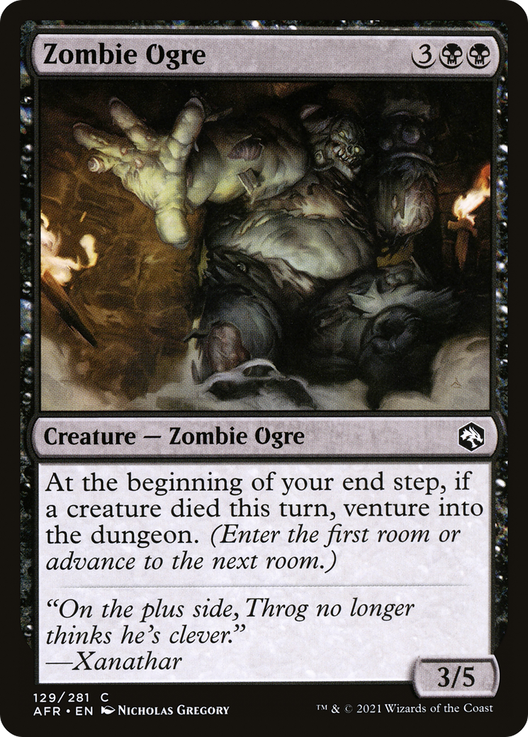 Zombie Ogre (AFR-129) [Adventures in the Forgotten Realms] MTG Single Wizards of the Coast