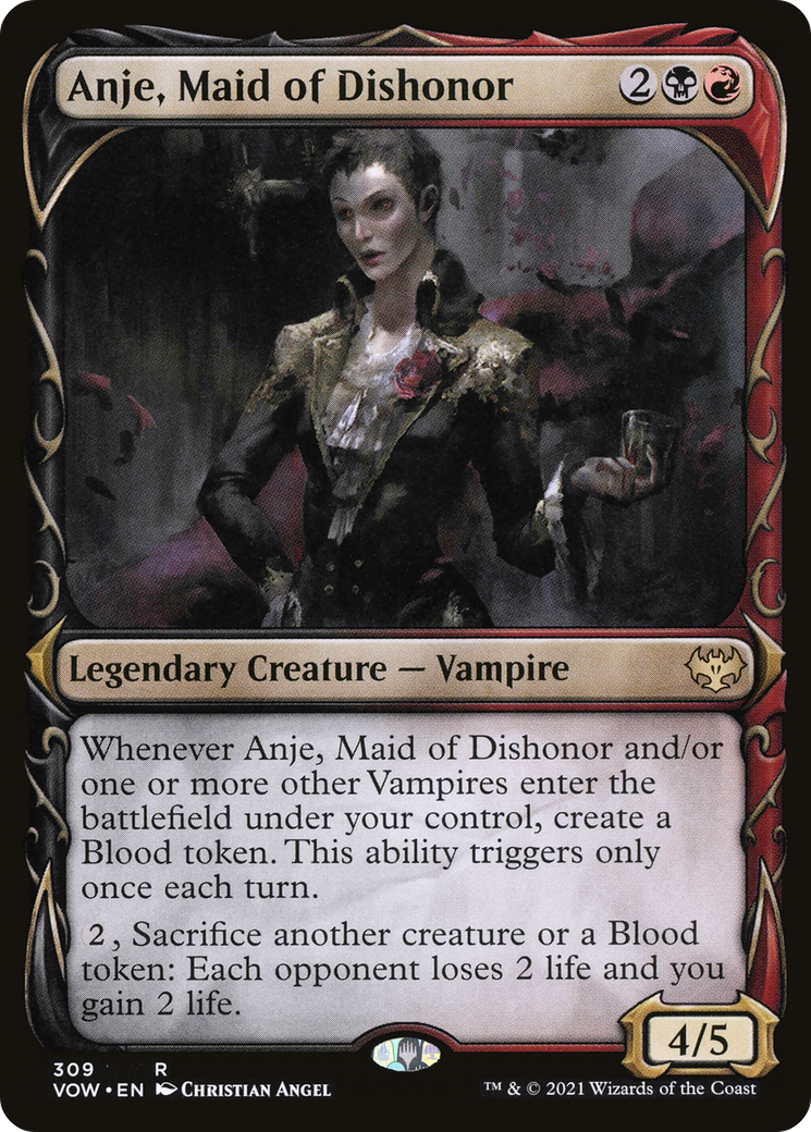 Anje, Maid of Dishonor (VOW-309) [Innistrad: Crimson Vow] (Showcase) MTG Single Wizards of the Coast