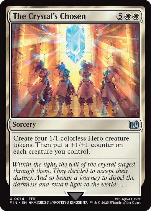 The Crystal's Chosen (FIN-014) [FINAL FANTASY] Foil MTG Single Wizards of the Coast