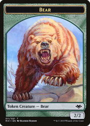Elemental (008) // Bear (011) Double-Sided Token [Tokens] Modern Horizons Tokens MTG Single Magic: The Gathering