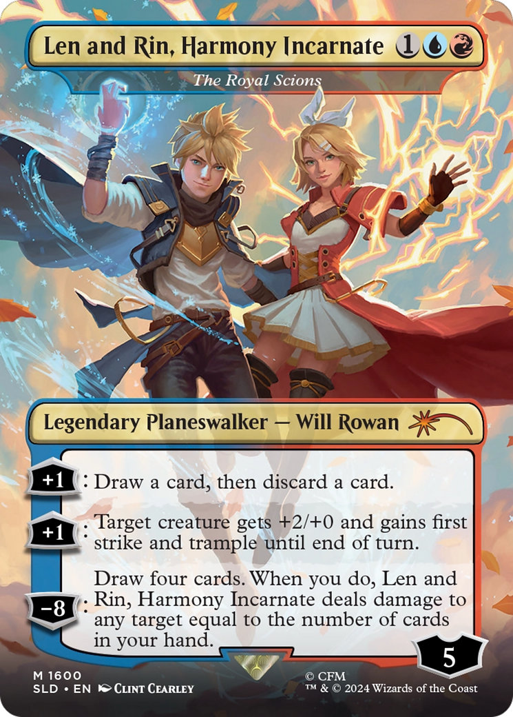 Len and Rin, Harmony Incarnate - The Royal Scions (SLD-1600) [Secret Lair] Drop (Borderless) MTG Single Wizards of the Coast