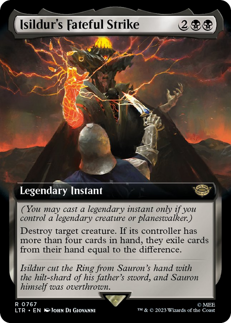Isildur's Fateful Strike (LTR-767) [The Lord of the Rings: Tales of Middle-earth] (Extended Art) Foil MTG Single Wizards of the Coast