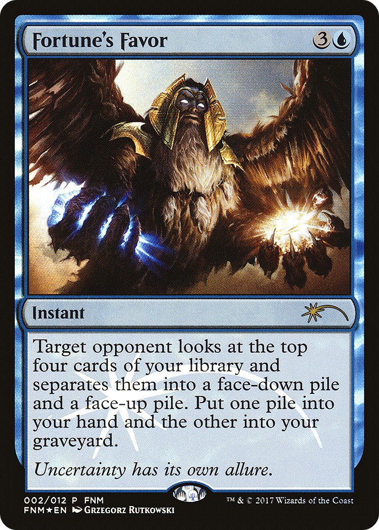 Fortune's Favor (FNM-002) [Misc] Friday Night Magic 2017 Foil MTG Single Wizards of the Coast