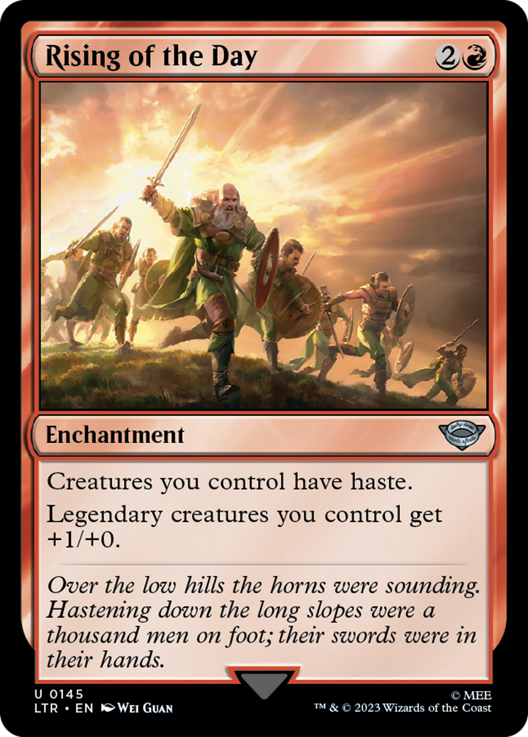 Rising of the Day (LTR-145) [The Lord of the Rings: Tales of Middle-earth] Foil MTG Single Wizards of the Coast